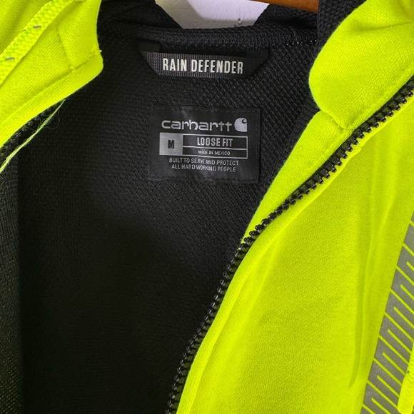 Carhartt Men's Hi Vis Class 3 Thermal Zip Hoodie size medium EUC - Picture 6 of 9